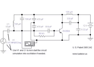 Inductive Electronic Oscillator Circuit