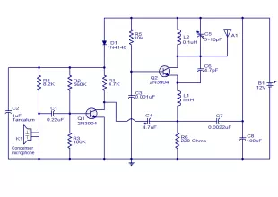 200m fm transmitter simple circuit
