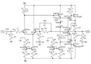30w class ab amplifier circuit with