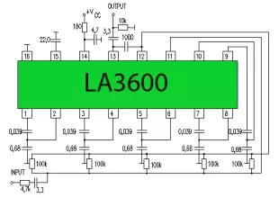 LA3600 5 Band Equalizer Circuit