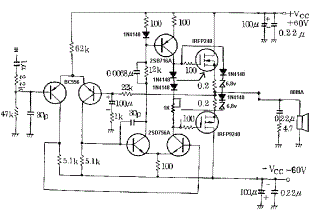 Mosfet Power Amplifier 100 Watt Schematic Diagram