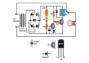 Light Activated Day Night Switch Circuit