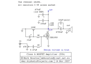 Class A MOSFET Amplifier 2SK1058