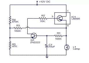 lamp flasher using ic lm395