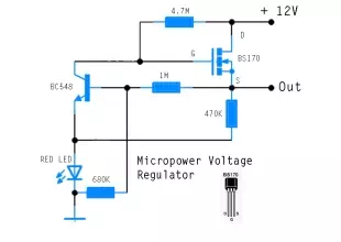 Micropower Voltage Regulator Schematic Diagram