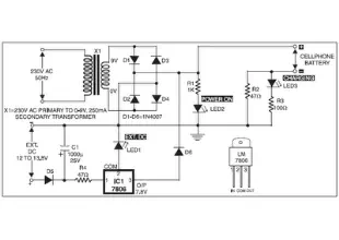 mobile phone battery charger circuit