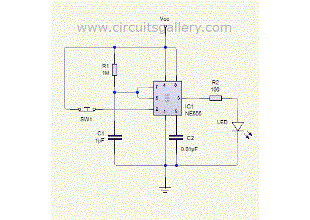 Monostable 555 Multivibrator Working Principle and Circuit diagram with Animation
