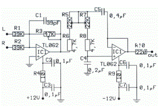 filter preamp subwoofer circuit
