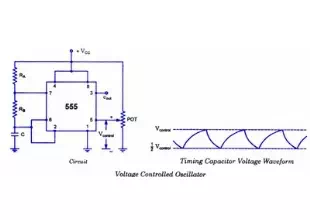 Voltage Controlled Oscillator using NE555