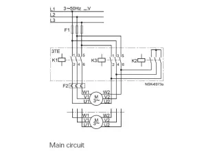 typical circuit diagram of star delta