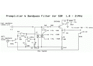Preamplifier and Bandpass filter for SDR