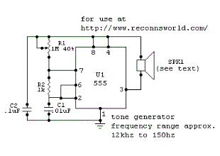 Tone Generator with 555