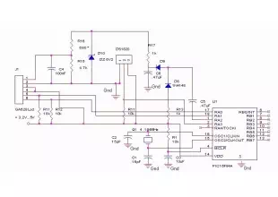 DS1820 thermometer circuit