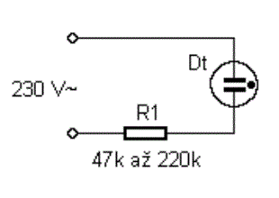 AC MAINS LED indicator schematic