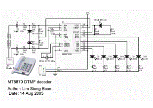 DTMF decoder using MT8870DE