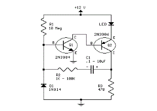 two transistor led flasher
