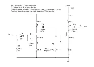 Two-Stage JFET Preamp/Booster