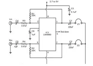 Hi Fi headphone amplifier circuit diagram