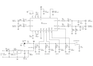Preamplifier + tone control circuit based TDA1524A