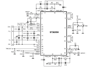 STA550 - 2 x 70W Audio Amplifier Circuit