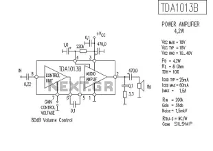 TDA1013B - 4W Audio Amplifier Circuit