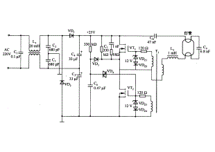 Fluorescent lamp driver circuit composed of FET