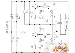 The electronic energy saving lamp maintenance circuit diagram