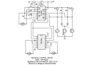 5-motor hexapod circuit