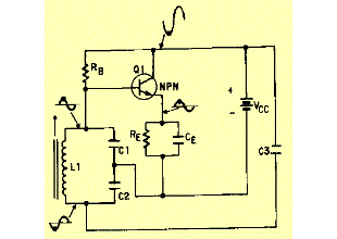 Common-base Colpitts oscillator circuit
