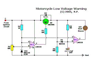 motorcycle low voltage warning
