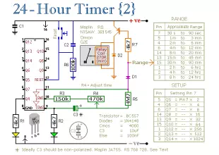 Two Simple 24-Hour Timer Circuit Schematics