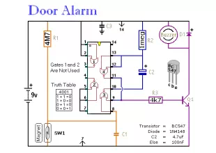 Simple Door Alarm Circuit