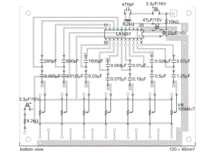 Circuit of graphic equalizer of 7 bands using it integrated la3607 of Sanyo