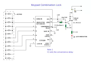 Electronic Keypad Combination Lock