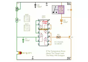 Two Simple Thermistor-Controlled Relay Circuits