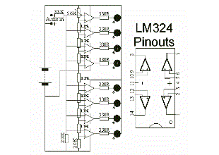 8 LED`s Audio VU Meter