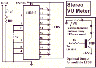 2x10 LED VU Stereo Meter