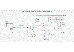Two Transistors Audio Amplifier