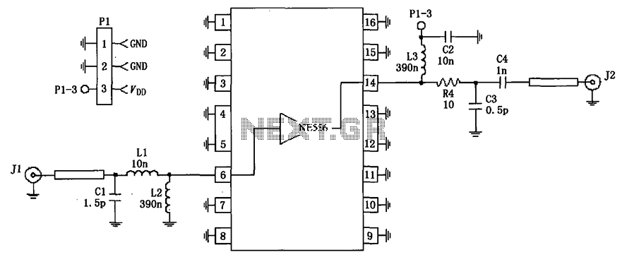 75 impedance RF2320 linear amplification circuit diagram – Circuit Schematic