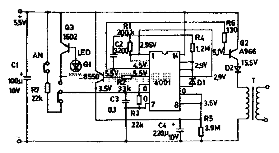 Automatic electronic refrigerator deodorant sterilization circuit – Circuit Schematic