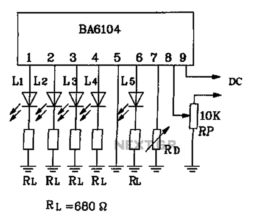 LED level meter driver IC Fig. – Circuit Schematic
