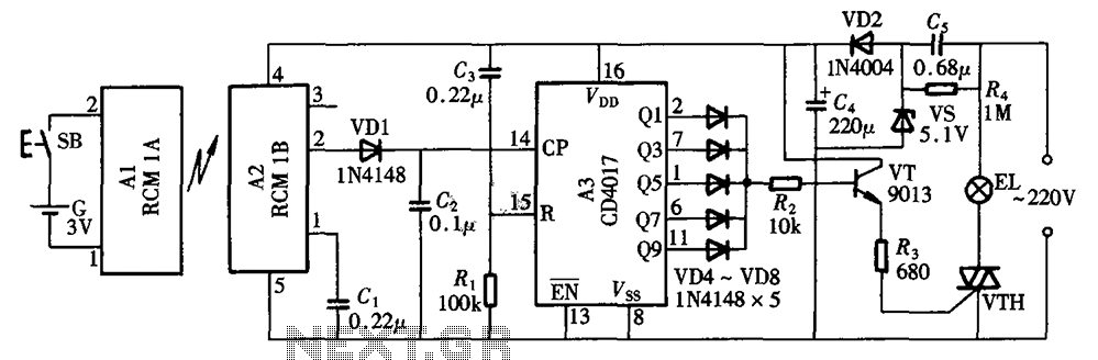 Remote Control Light Switch Circuit