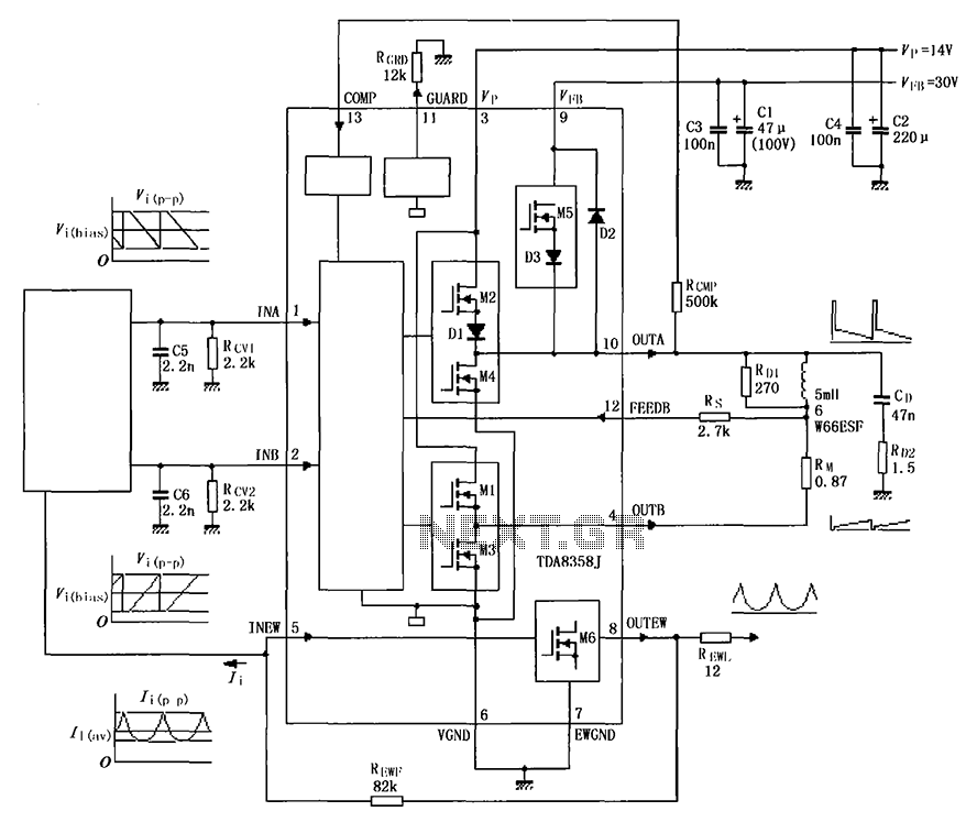 TDA8358J application circuit – Circuit Schematic