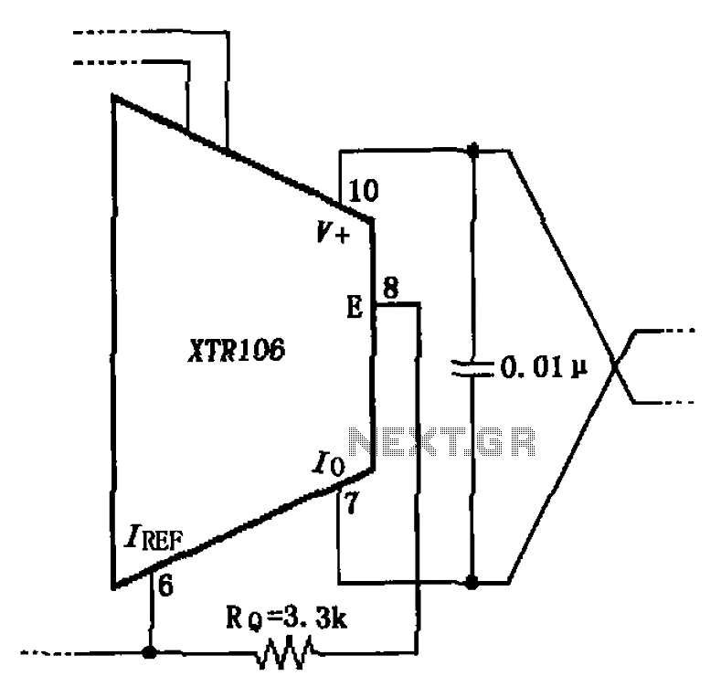 XTR106 no external transistor circuit diagram of work – Circuit Schematic