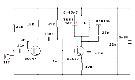 3v fm transmitter circuit – Circuit Schematic