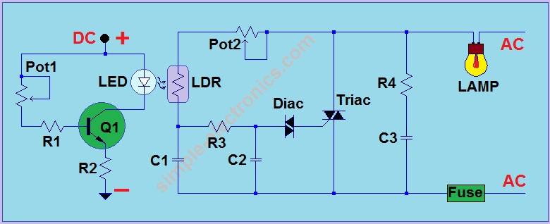 AC Light Dimmer (isolated control) – Circuit Schematic