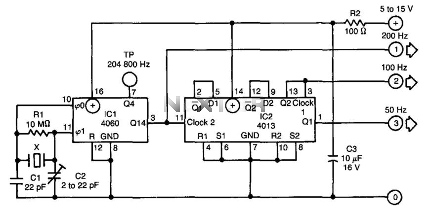 Economical Crystal Time Base – Circuit Schematic