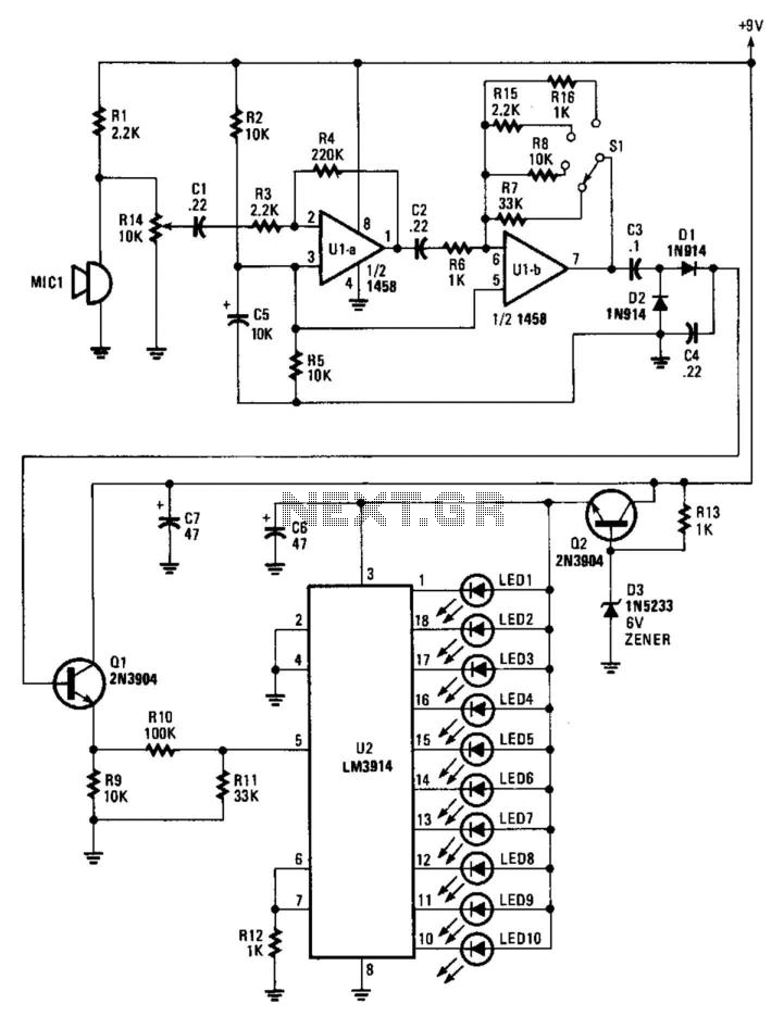 Sound-Level Meter – Circuit Schematic