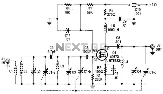 Dual-Gate Mosfet Rf-Amp Stage – Circuit Schematic