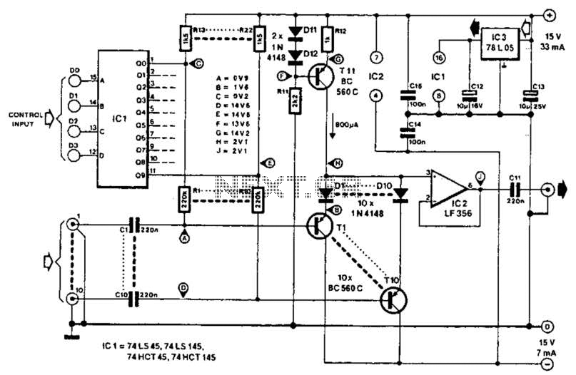 Digital Audio Selector Circuit – Circuit Schematic